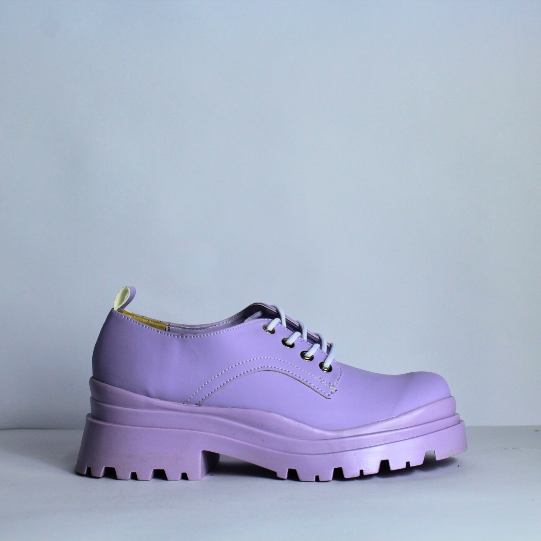 Paquete de 6 pares de Mocasin color lila de mujer marca Piso Nueve material napa