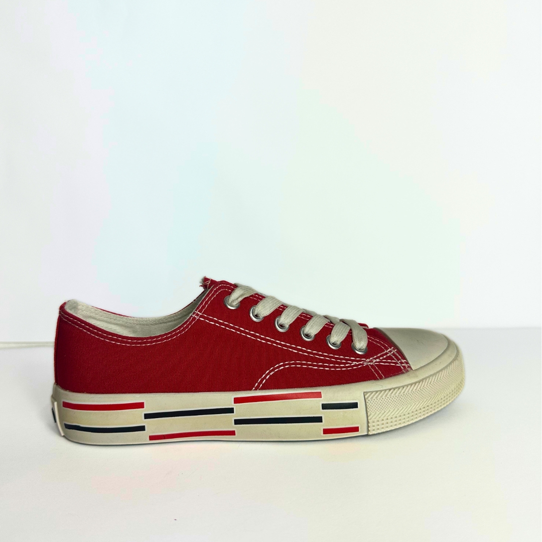 Paquete de 6 pares de Tenis rojo para joven marca Capa De Ozono estilo casual