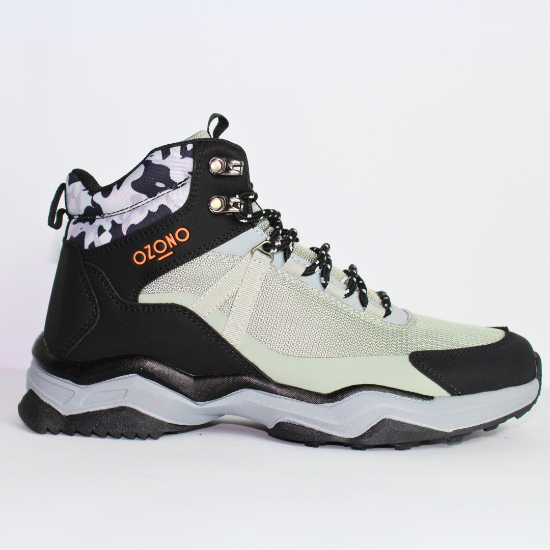 Paquete de 6 pares de Bota de hombre color gris marca Capa de Ozono material textil