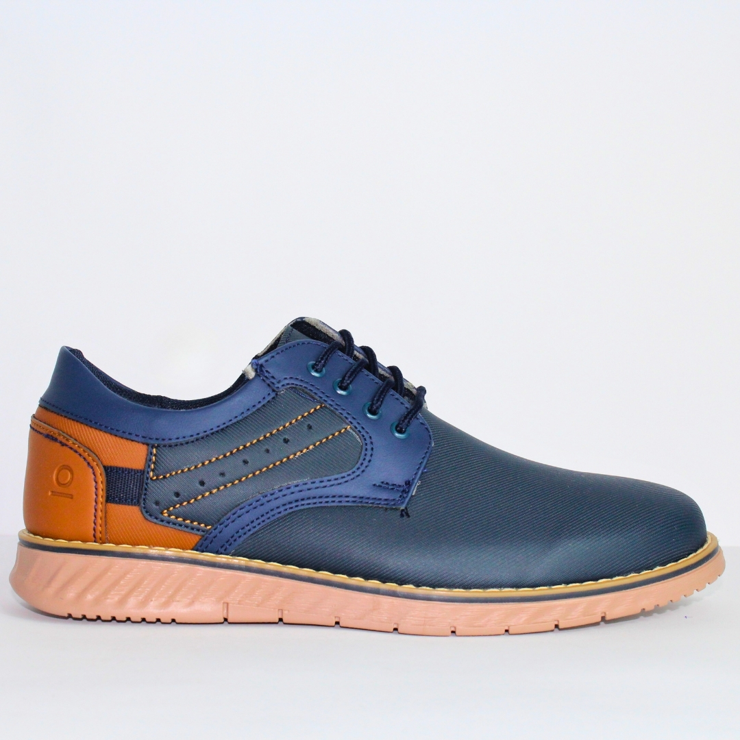 Paquete de 6 pares de Mocasin azul para hombre marca Capa de Ozono material sintetico