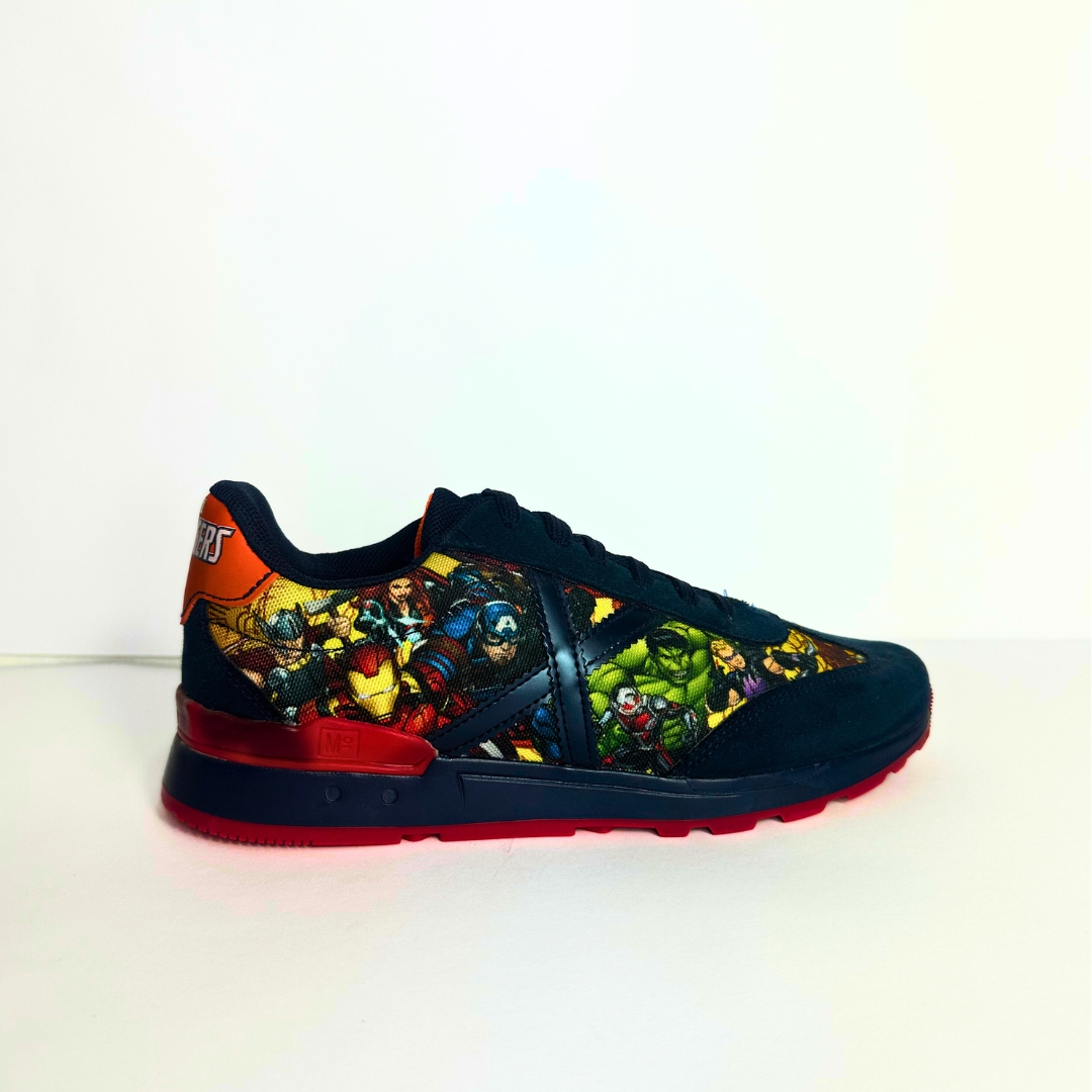 Paquete de 6 pares de tenis color marino para joven estilo casual, material sintetico