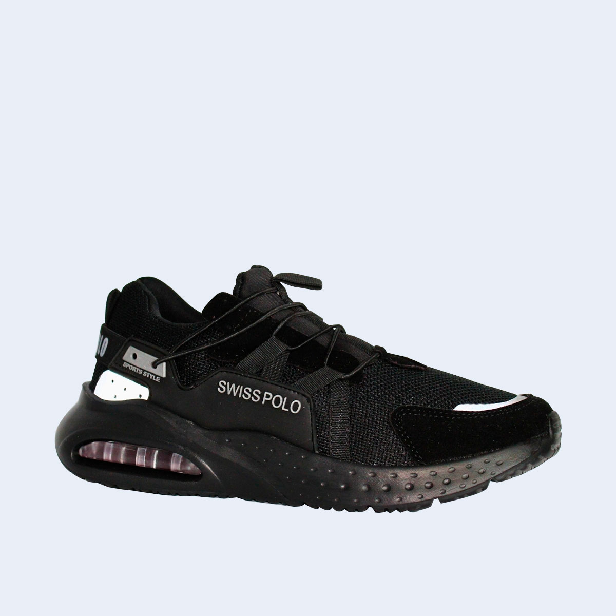 SWISS POLO | PAQUETE DE 6 PARES DE TENIS HOMBRE COLOR NEGRO