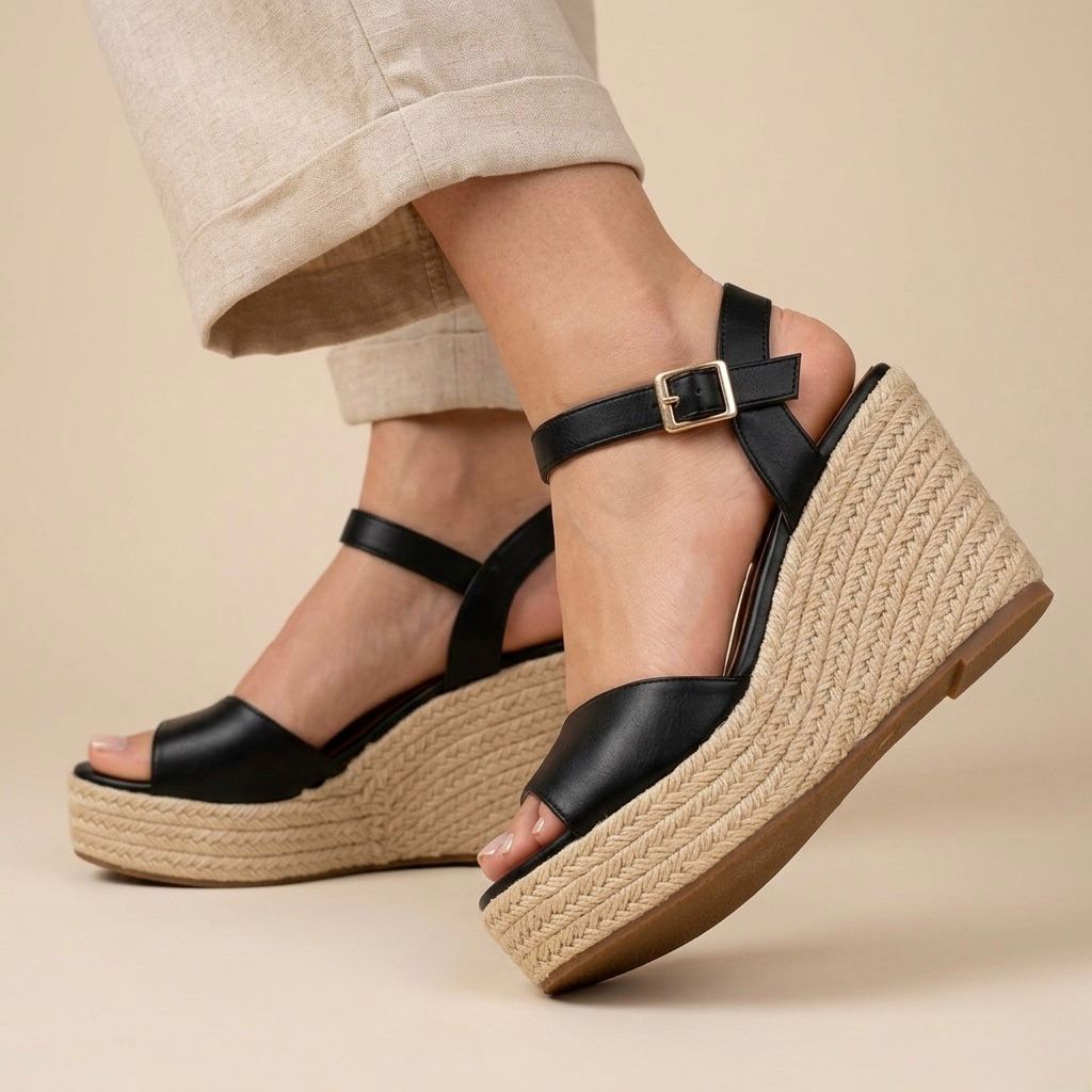 XTI | PAQUETE DE 6 PARES DE HUARACHE MUJER COLOR NEGRO