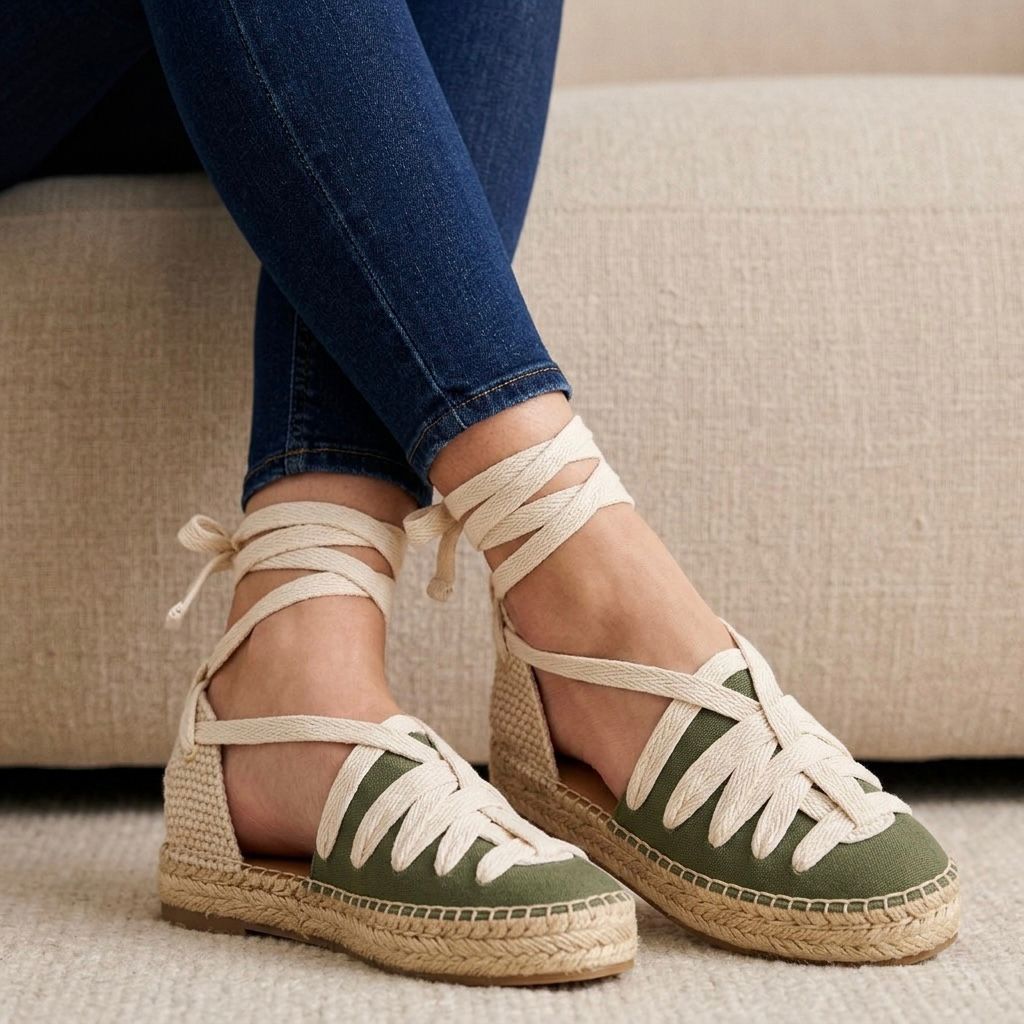 XTI | PAQUETE DE 6 PARES DE ALPARGATA MUJER COLOR VERDE