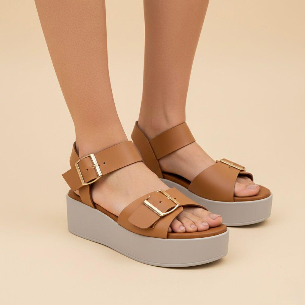 DUSE | PAQUETE DE 6 PARES DE HUARACHE MUJER COLOR CAMEL