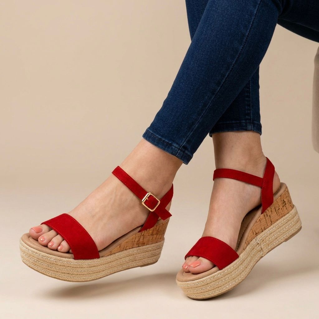 D´ CRISTIAN | PAQUETE DE 6 PARES DE HUARACHE MUJER COLOR ROJO