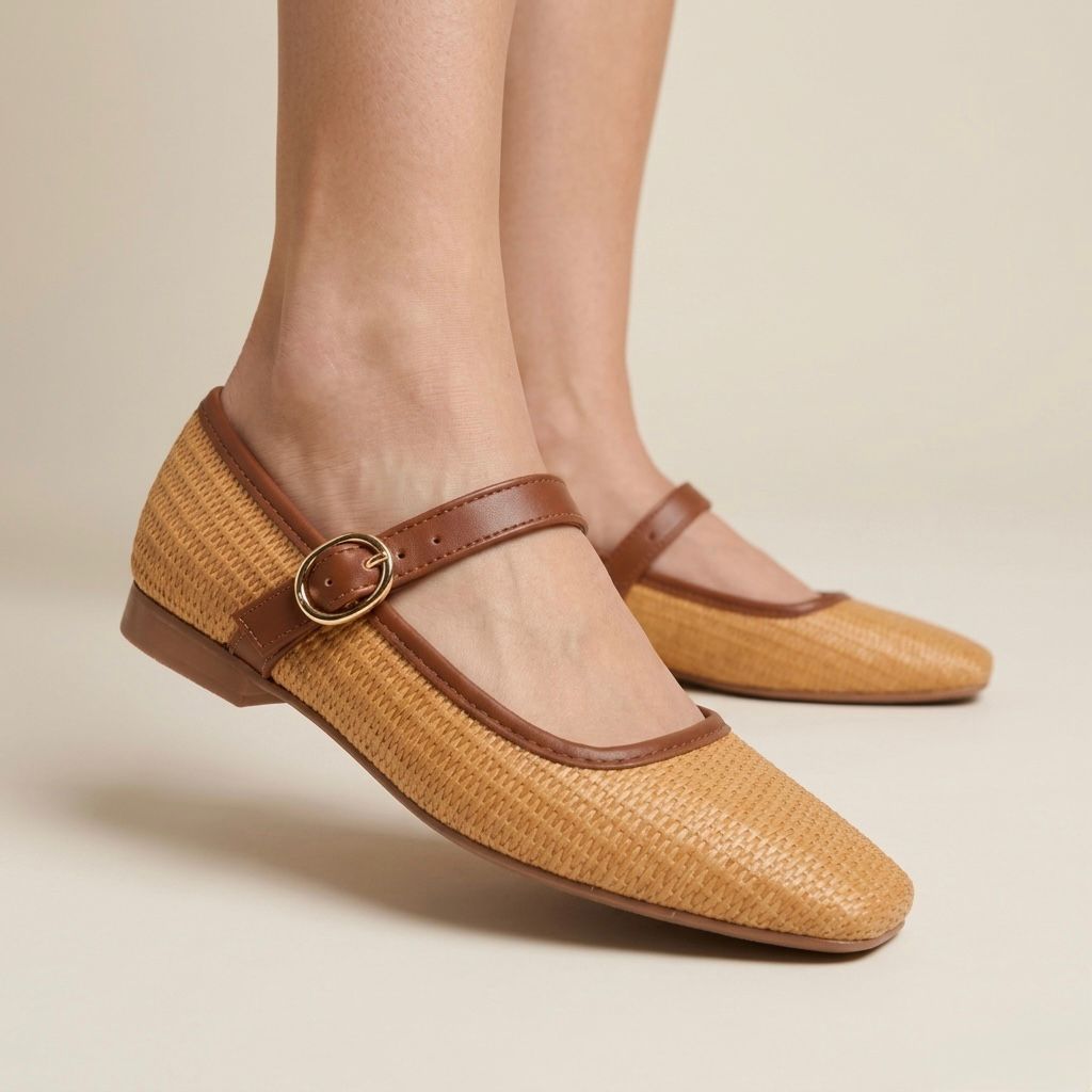 PISO NUEVE | PAQUETE DE 6 PARES DE BALERINAS MUJER COLOR CAMEL