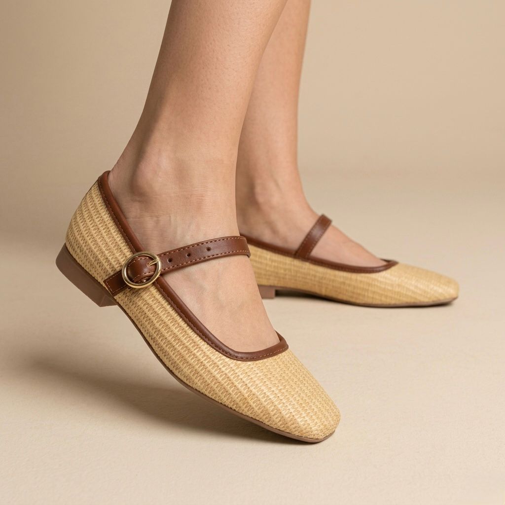 PISO NUEVE | PAQUETE DE 6 PARES DE BALERINAS MUJER COLOR BEIGE
