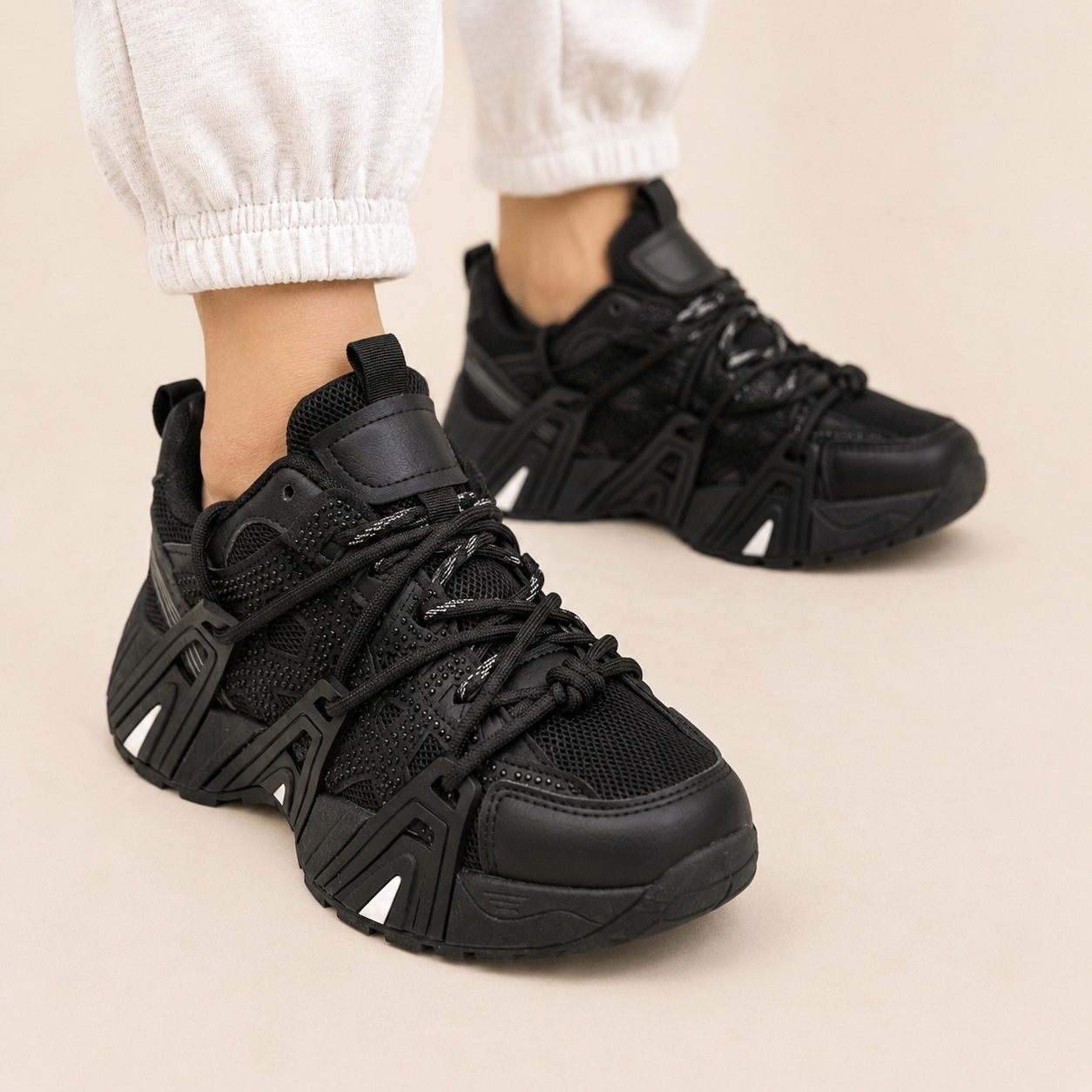 CLASBEN | PAQUETE DE 6 PARES DE TENIS MUJER COLOR NEGRO